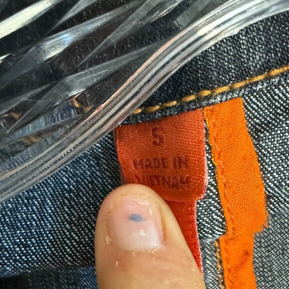 VTG Bonjour Leading Lives Denim Jean Blazer Jacket Women's Small Blue Western - Picture 5 of 11